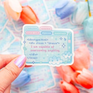 Coding Affirmation STEM Süsser Vinyl Sticker