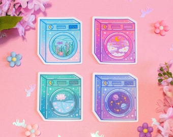 Laundry Machine Aesthetic Cute Vinyl Stickers