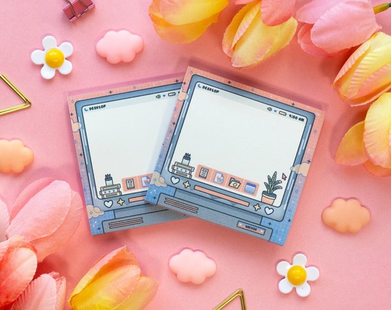 Writer Aesthetic Cute Sticky Note Memo Pad