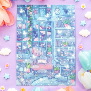 Chambre de lecture mignonne Impression artistique