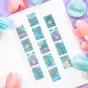 Botanical Bliss Stamp Washi Tape | Aesthetic Kawaii Cute Stationery