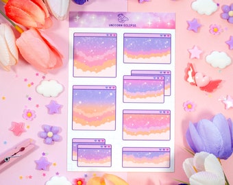 Computer Popups Version 2 Aesthetic Sticker Sheet | Planner Stickers, Kawaii Stickers