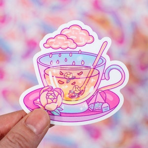 Teacup Cute Aesthetic Vinyl Sticker