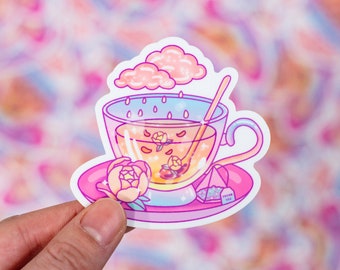 Teacup Cute Aesthetic Vinyl Sticker 
