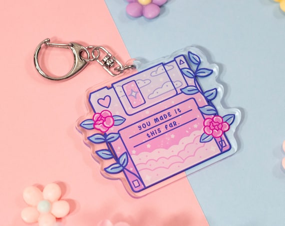 qbodp 2 Pcs Metal Keychain Cute Animals Pink Cherry Blossoms Charm Key Ring  Aesthetics Ornament Keyc…See more qbodp 2 Pcs Metal Keychain Cute Animals