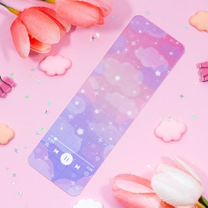 Sunset Music Player Cute Aesthetic Bookmark