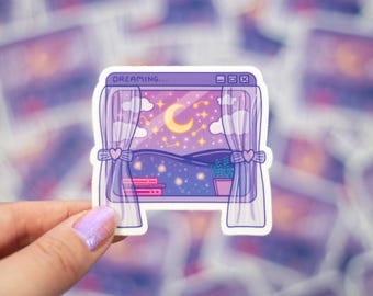 Dreaming Window Aesthetic Cute Vinyl Sticker