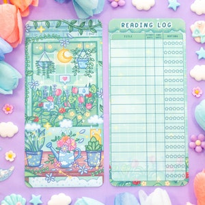 Botanical Bliss Reading Log Bookmark