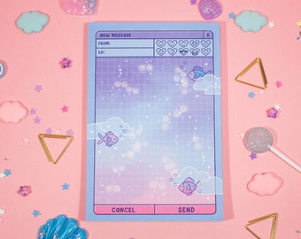 Fish Message Aesthetic Cute Memo Notepad