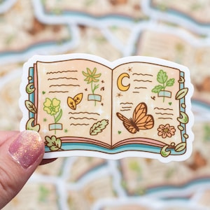 Adesivo impermeabile Nature Book / Adesivo carino kawaii estetico per laptop
