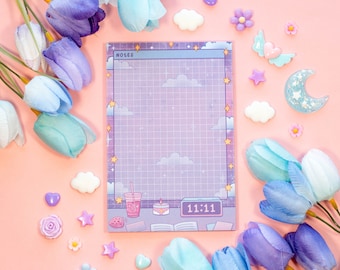 Study Night Notepad | Aesthetic Cute Memo Pad