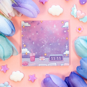 Lerne die Nacht der Sticky Note | Ästhetisches niedliches Kawaii-Briefpapier