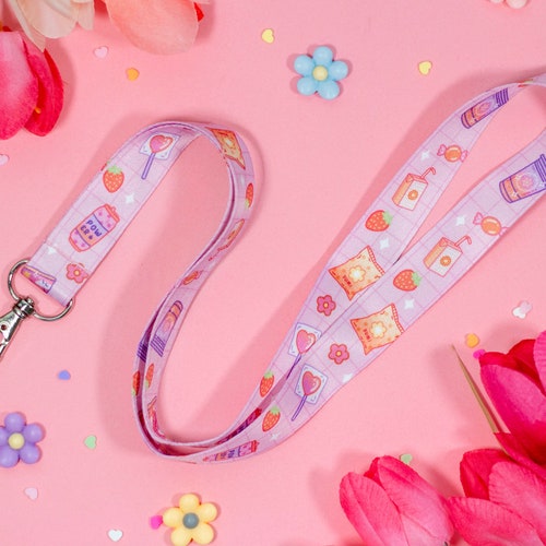 Cute Frog Lanyard Kawaii Mushroom Lanyards Spring Keychain Etsy