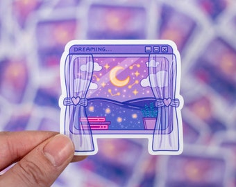 Dreaming Window Aesthetic Cute Vinyl Sticker