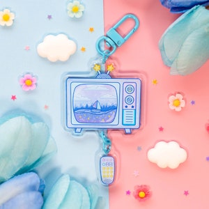 Television Linked Keychain | Aesthetic Cute Acrylic Charm