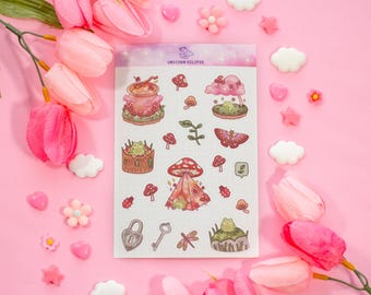 Pilz Cottagecore Sticker Bogen | Planner Sticker, Kawaii Sticker