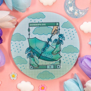 Rainy Day Acrylic Coaster | Kawaii Drinks Coaster Home Decor Accessories