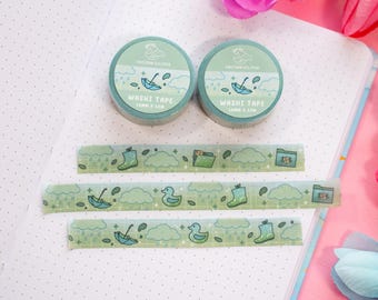 Rainy Day Kawaii Aesthetic Washi Tape