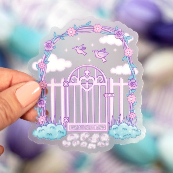 Secret Garden Gate Vinyl CLEAR Sticker | Cute Aesthetic Waterproof Durable Laptop Sticker