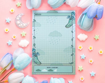 Rainy Day Notepad | Cute Dreamy Kawaii Aesthetic Stationery Memo Pad