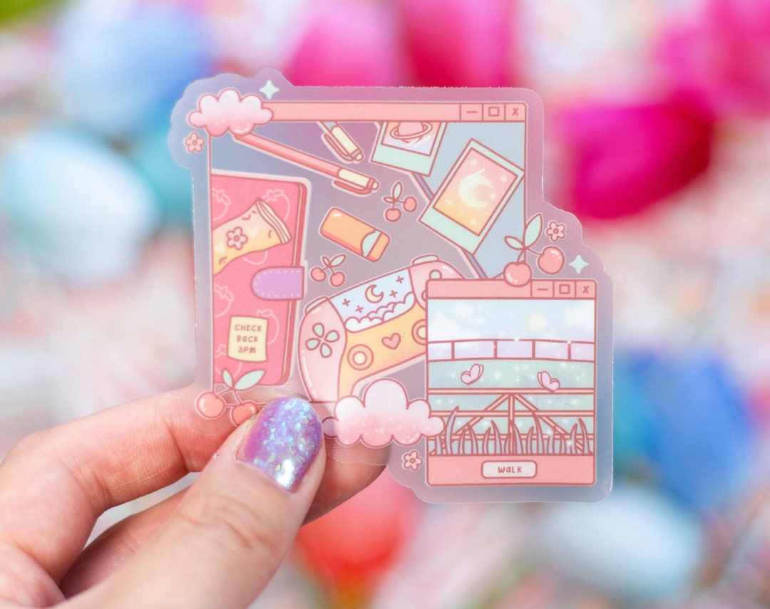 Study Break Vinyl CLEAR Sticker | Cute Aesthetic Waterproof Durable ...