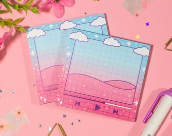Music Player Cute Gradient Aesthetic Sticky Notes