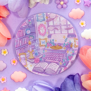 Pastel Academia Acrylic Coaster | Kawaii Drinks Coaster Home Decor Accessories