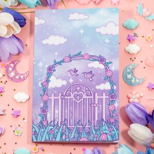 Secret Garden Dotted Layflat Notebook | Cute Kawaii Soft Cover