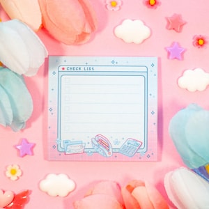 Straight-A-Student Check List Cute Aesthetic Sticky Notes