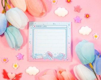 Straight-A-Student Check List Cute Aesthetic Sticky Notes