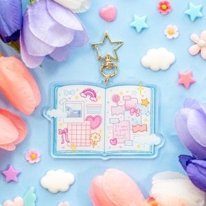 Journal Aesthetic Cute Acrylic Charm Keychain