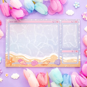 Beach Brain Dump Planner Pad | Kawaii Art Aesthetic Stationery
