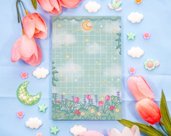 Botanical Bliss Aesthetic Digital Memo Notepad