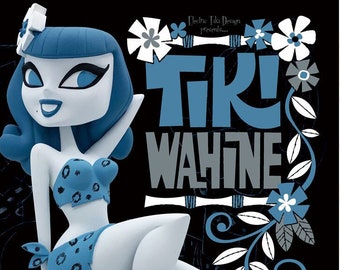 Derek Yaniger's Tiki Wahine statue-AP Sketchbook edition Un-umbered sample with hand signed limited edition mini-print.  Only 4 available