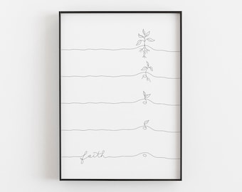 Faith is like a little Seed | Faith art | Lds Quotes | Book of Mormon | Christian wall art | Scripture wall art | Lds printable | Lds Art