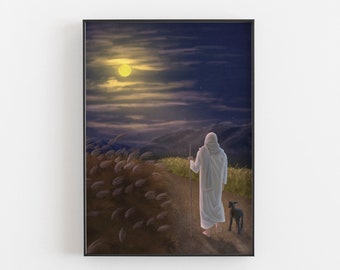 I Know Them And They Follow Me | Jesus and Sheep | Jesus Painting  | Jesus Fine Art | Jesus Art Print | The Living Christ | LDS Art