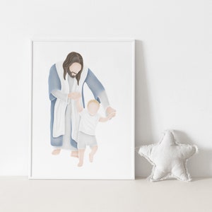 Teach Me to Walk in His Light | I am a Child of God | Jesus and Baby | Jesus Painting | Peace in Christ | Child Loss | LDS art | LDS