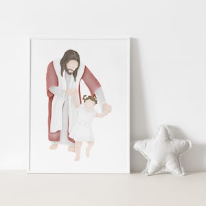 Teach Me to Walk in His Light | I am a Child of God | Jesus and Baby | Jesus Painting | Peace in Christ | Child Loss | LDS art | LDS