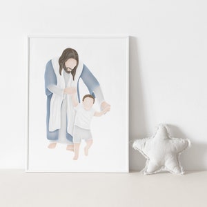 Teach Me to Walk in His Light | I am a Child of God | Jesus and Baby | Jesus Painting | Peace in Christ | Child Loss | LDS art | LDS