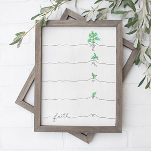 Faith Tiny Seed Quote Print Framed
