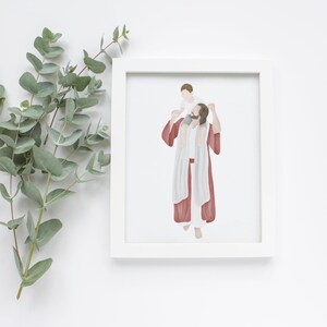 Carried In His Love | I am a Child of God | Jesus Painting | LDS art | Come follow Me | Jesus Watercolor | Jesus with Child | LDS Baptism