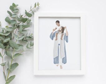 Carried In His Love | I am a Child of God | Jesus Painting | LDS art | Come follow Me | Jesus Watercolor | Jesus with Child | LDS Baptism