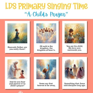 A Child's Prayer | LDS Primary Song Visual Aid | Singing Time Flipchart | 2026 LDS Primary Singing Time | Primary Song Posters