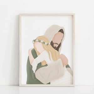 Perfect Love | Come Follow Me | Jesus and Children | Lds Baptism | I am a Child of God | Lds Baptism Gift | Jesus Painting | LDS art | CTR