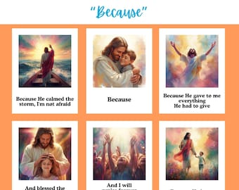 Because | SHAWNA EDWARDS | LDS Primary Song Visual | Singing Time Flipchart | Primary Singing Time | Primary Song Posters
