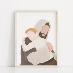 Perfecte liefde | Kom volg mij | Jezus en kinderen | Lds Doop | Ik ben een Kind van God | Lds Doopgeschenk | Jezus schilderij | LDS kunst | CTR