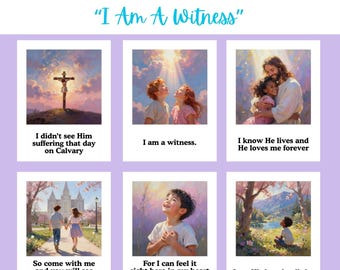I Am A Witness | SHAWNA EDWARDS | LDS Primary Song Visual | Singing Time Flipchart | Primary Singing Time | Primary Song Posters