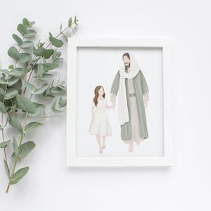 I Walk By Faith | Lds Baptism | I am a Child of God | Lds Baptism Gift | Jesus Painting | LDS art | CTR | Lds | Mormon | Mormon art