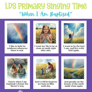 When I Am Baptized | NEW VERSION | LDS Primary Song Visual Aid | Singing Time Flipchart | Lds singing time | 2026 Lds Primary Singing Time
