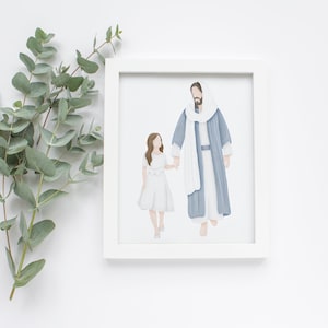 I Walk By Faith | Lds Baptism | I am a Child of God | Lds Baptism Gift | Jesus Painting | Jesus Watercolor | LDS Wall Art | LDS art | LDS